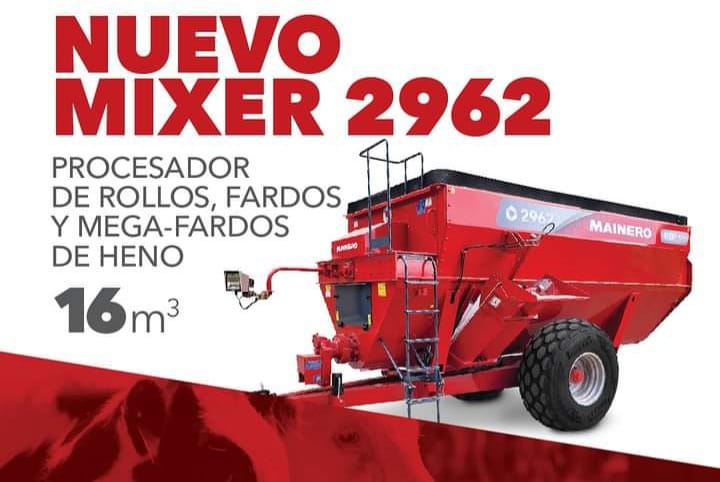 DISTRIBUIDOR DE RACIONES, PROCESADOR DE ROLLOS, FARDOS Y MEGA FARDOS MAINERO 2962